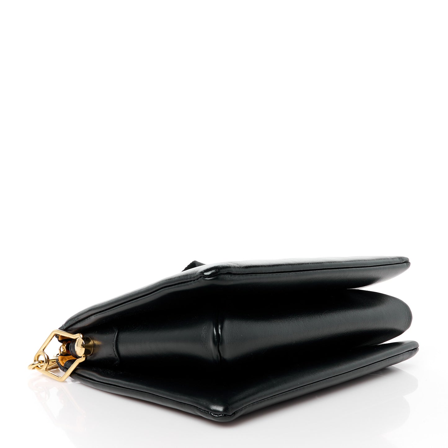 Glazed Lambskin Embossed Monogram Coussin PM Black