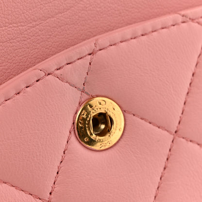 Chanel Lambskin Quilted Medium Double Flap Light Pink 16 of 16