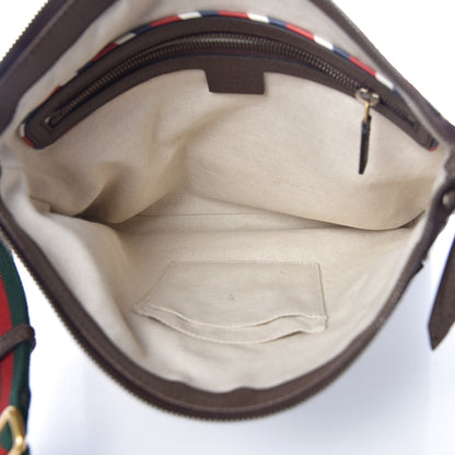 Gucci Soft GG Supreme Monogram Courrier Web Medium Flat Messenger Bag Beige New Acero Multicolor 5 of 9
