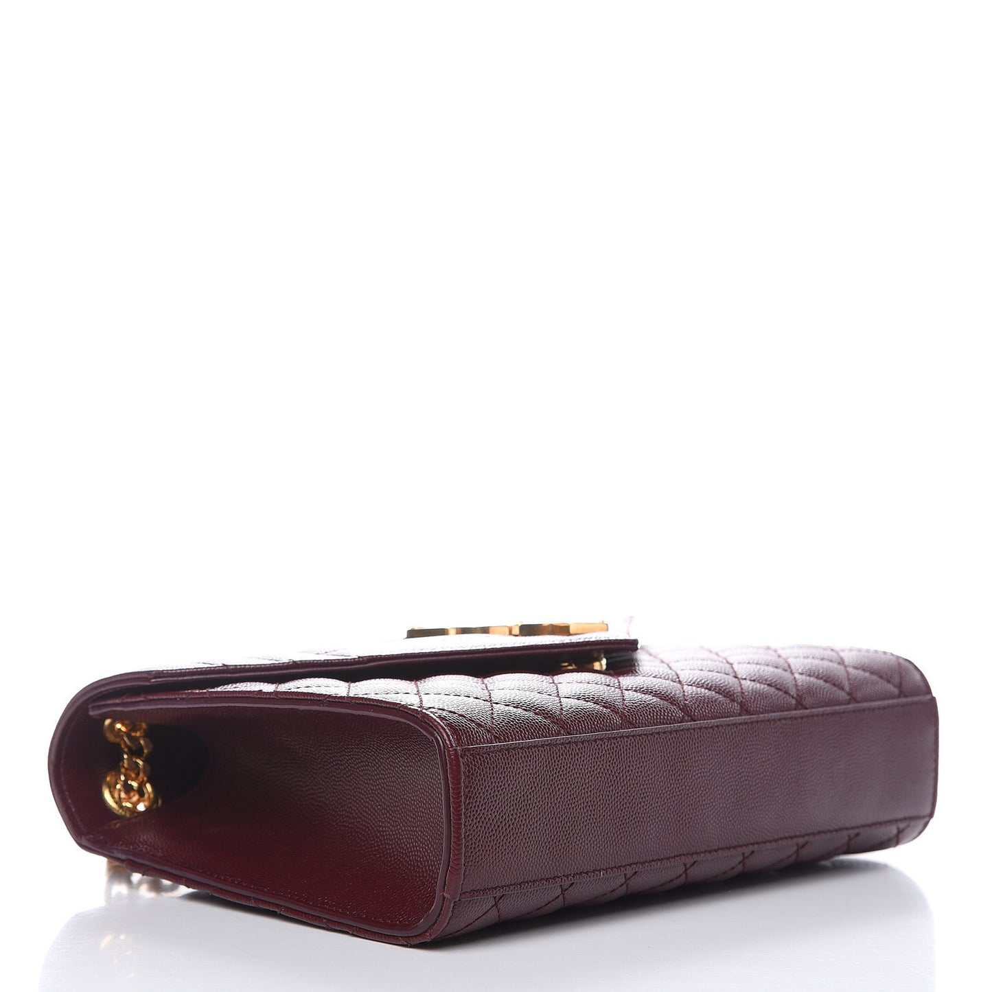 Grain De Poudre Textured Mixed Matelasse Medium Triquilt Monogram Satchel Rouge Legion