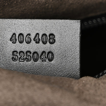 Gucci Guccissima Signature Medium Flat Messenger Bag Black 7 of 10