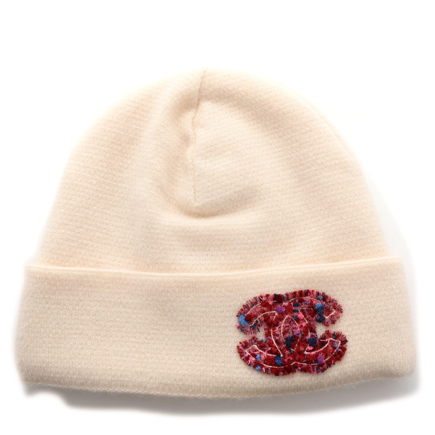Cashmere CC Beanie Hat White Pink