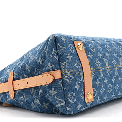 Louis Vuitton Monogram Denim CarryAll MM Blue 9 of 10