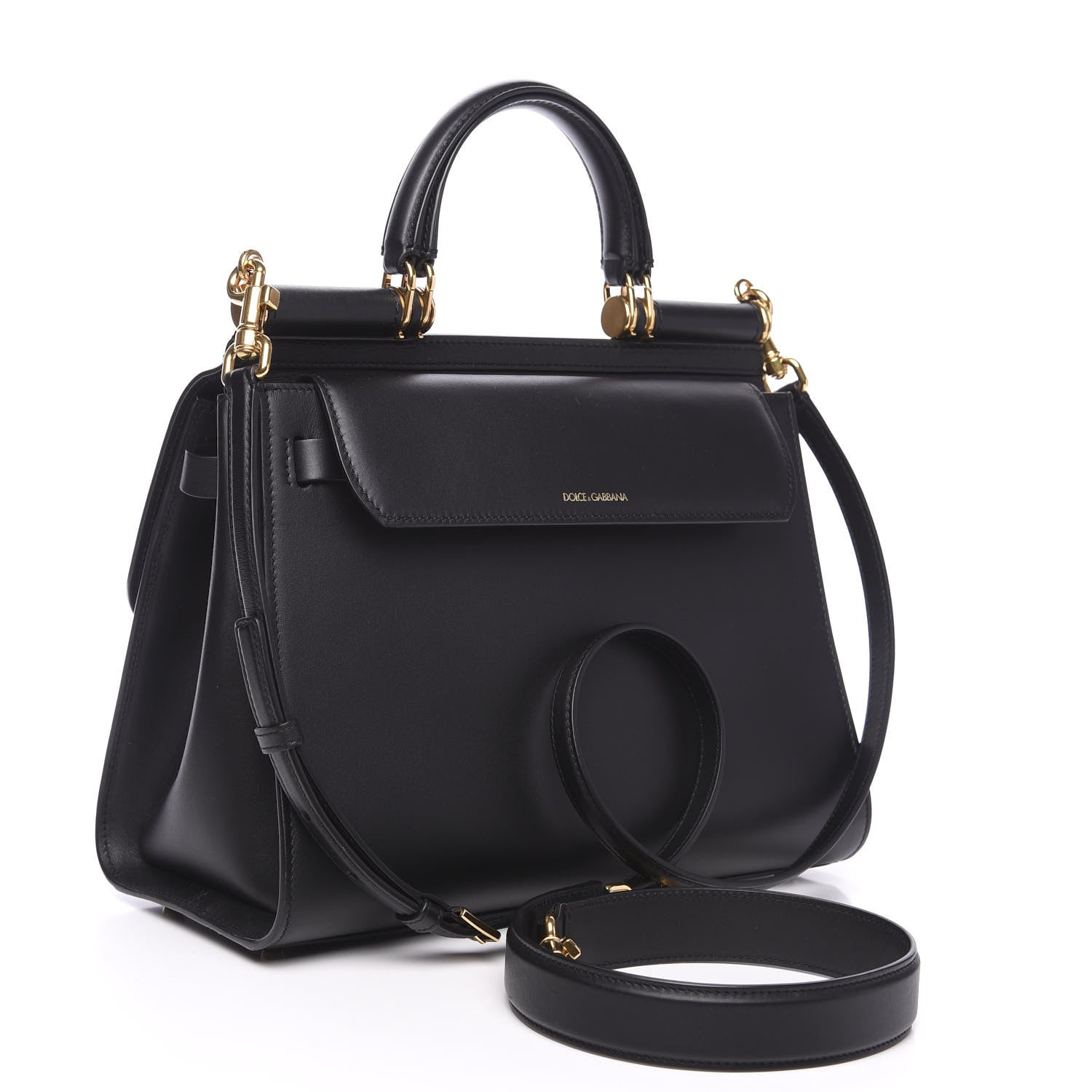 Dolce & Gabbana Vitello Morbido Large Sicily 58 Bag Black 2 of 8