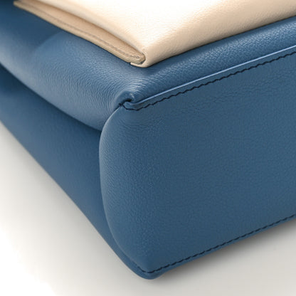 Louis Vuitton Soft Calfskin My Lockme Top Handle Blue Jean Crème 7 of 8