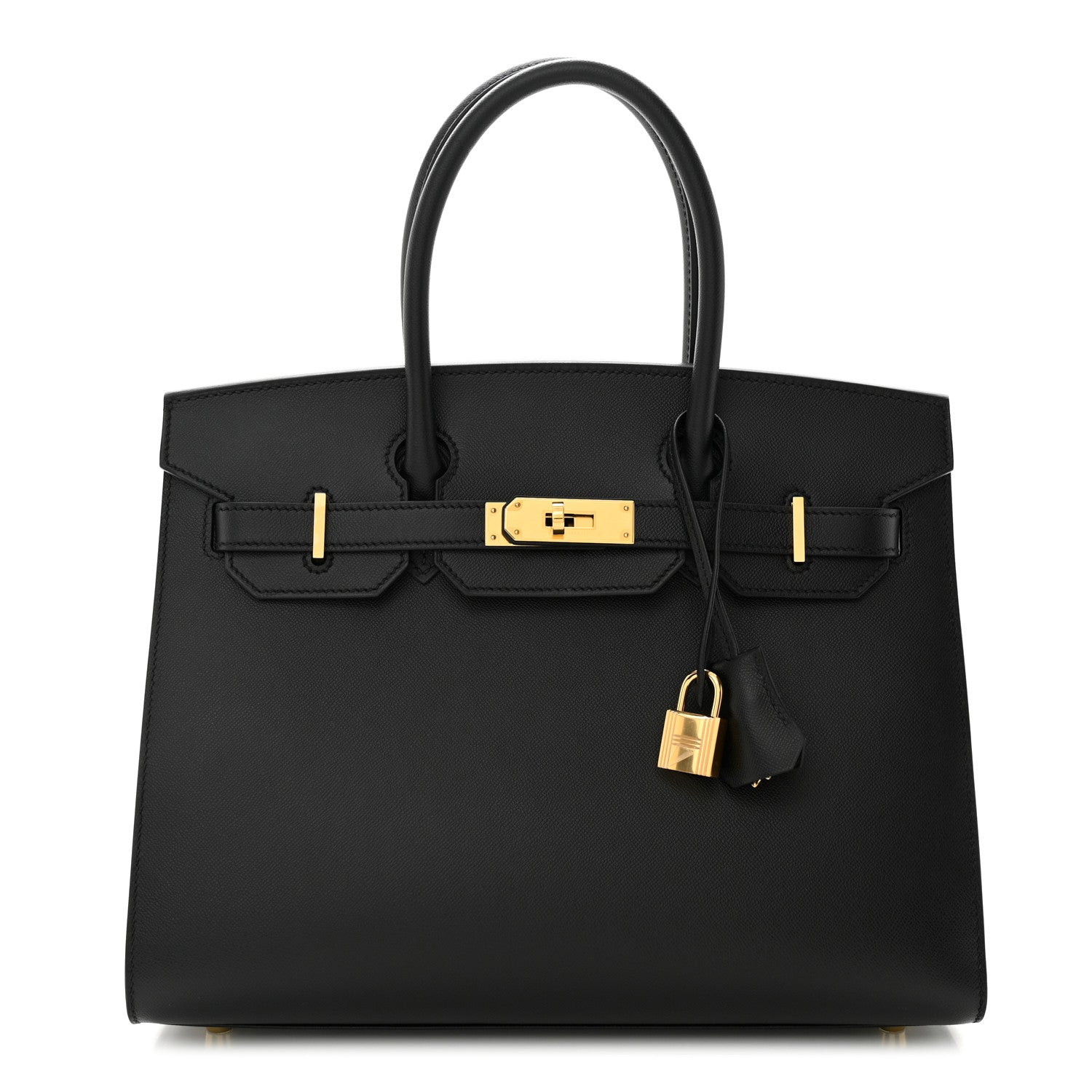 Hermes Madame Calfskin Birkin Sellier 30 Black 1 of 11