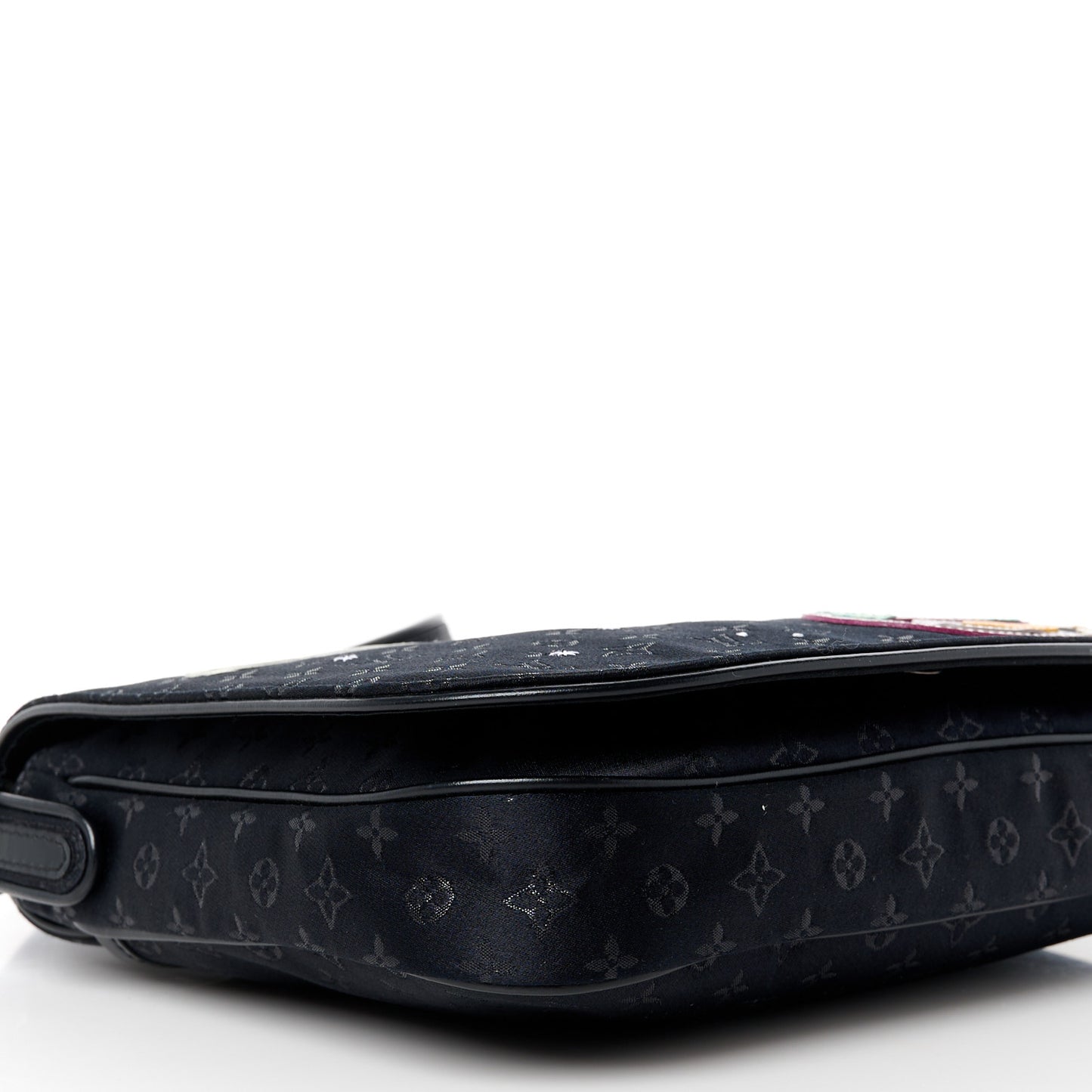 Satin Mini Monogram Conte De Fees Patchwork Musette Black