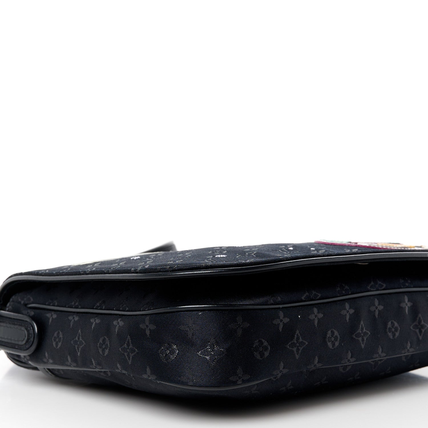 Louis Vuitton Satin Mini Monogram Conte De Fees Patchwork Musette Black 9 of 11