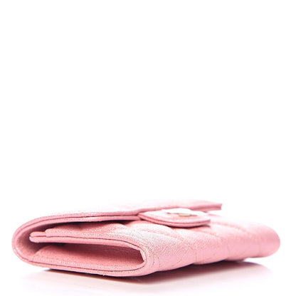 Chanel Iridescent Caviar Quilted Flap Card Holder Rose Pink 4 of 9