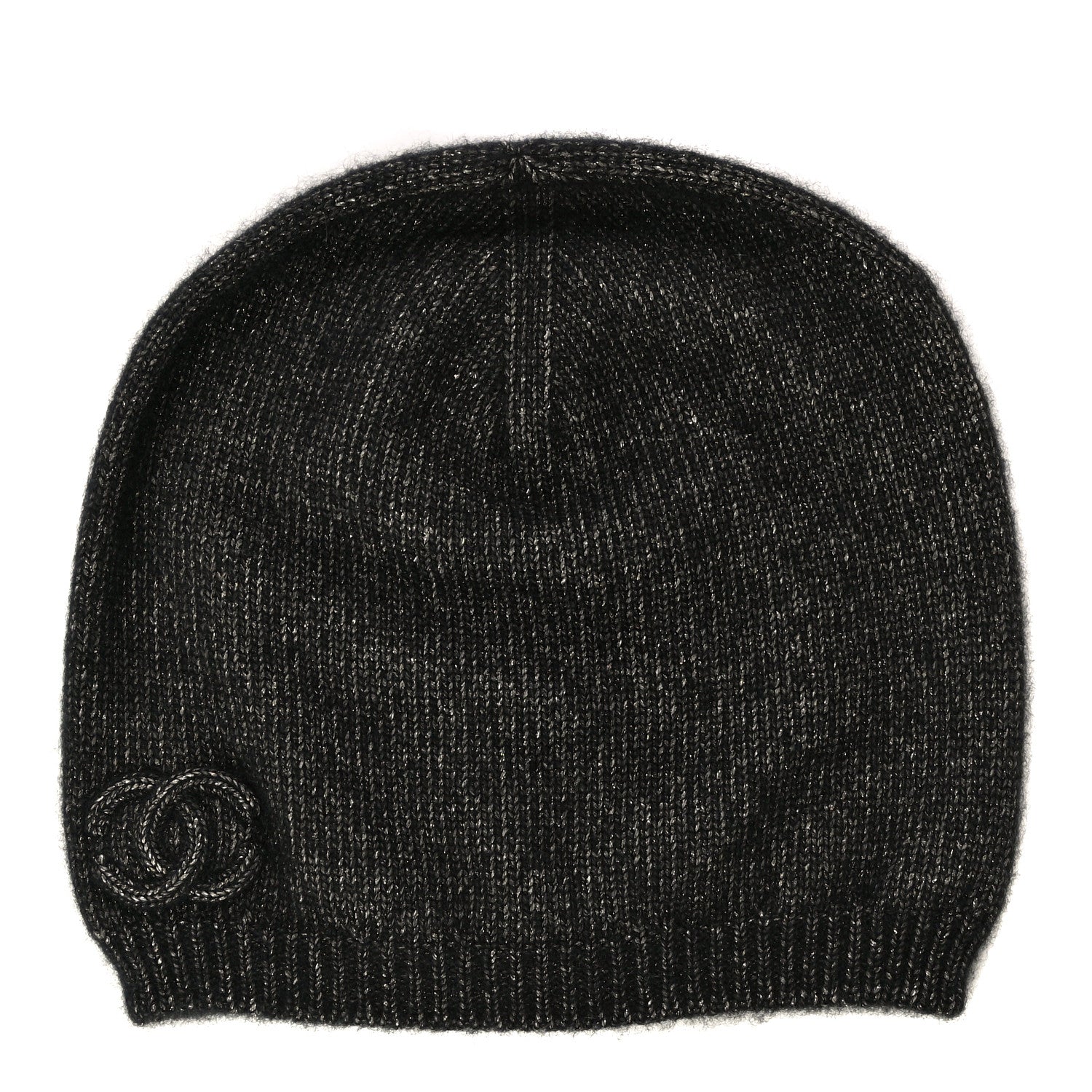 Chanel Cashmere Blend CC Beanie Hat Black Multicolor 1 of 7