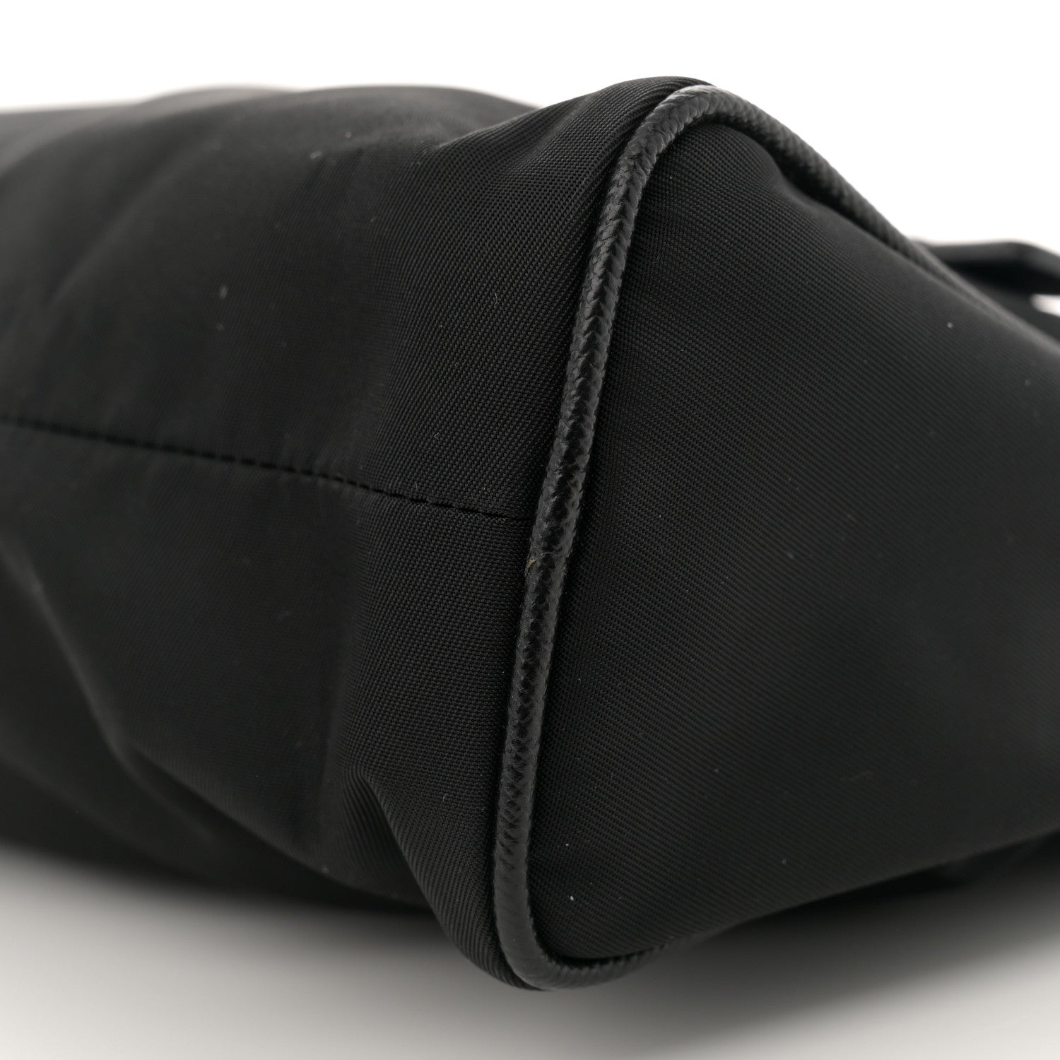 Prada Tessuto Nylon Saffiano Shoulder Bag Black 9 of 10
