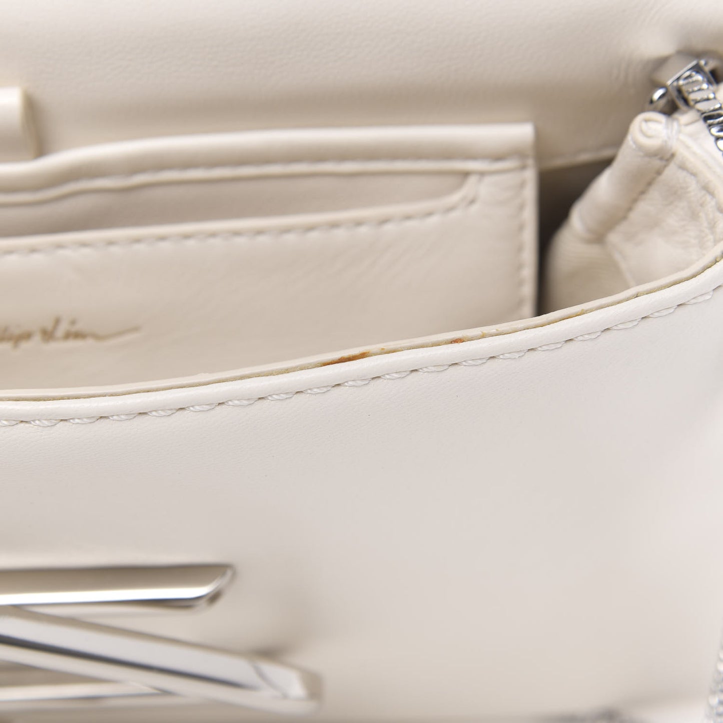 3.1 Calfskin Alix Soft Flap Clutch White