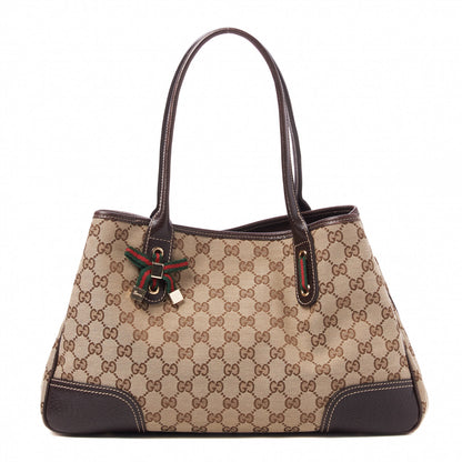 Gucci Monogram Medium Princy Tote Dark Brown 1 of 9