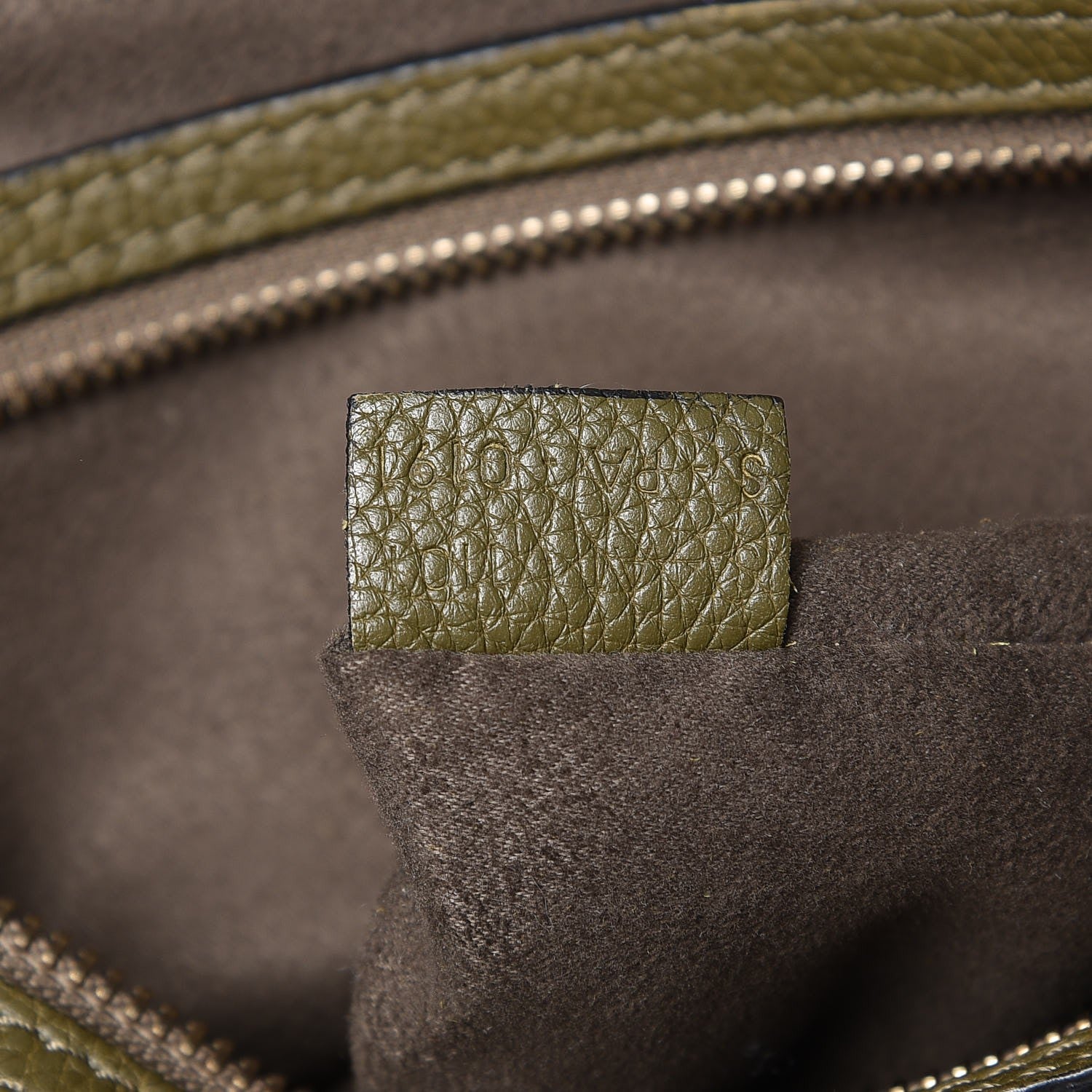 Celine Drummed Calfskin Mini Luggage Jungle 7 of 16