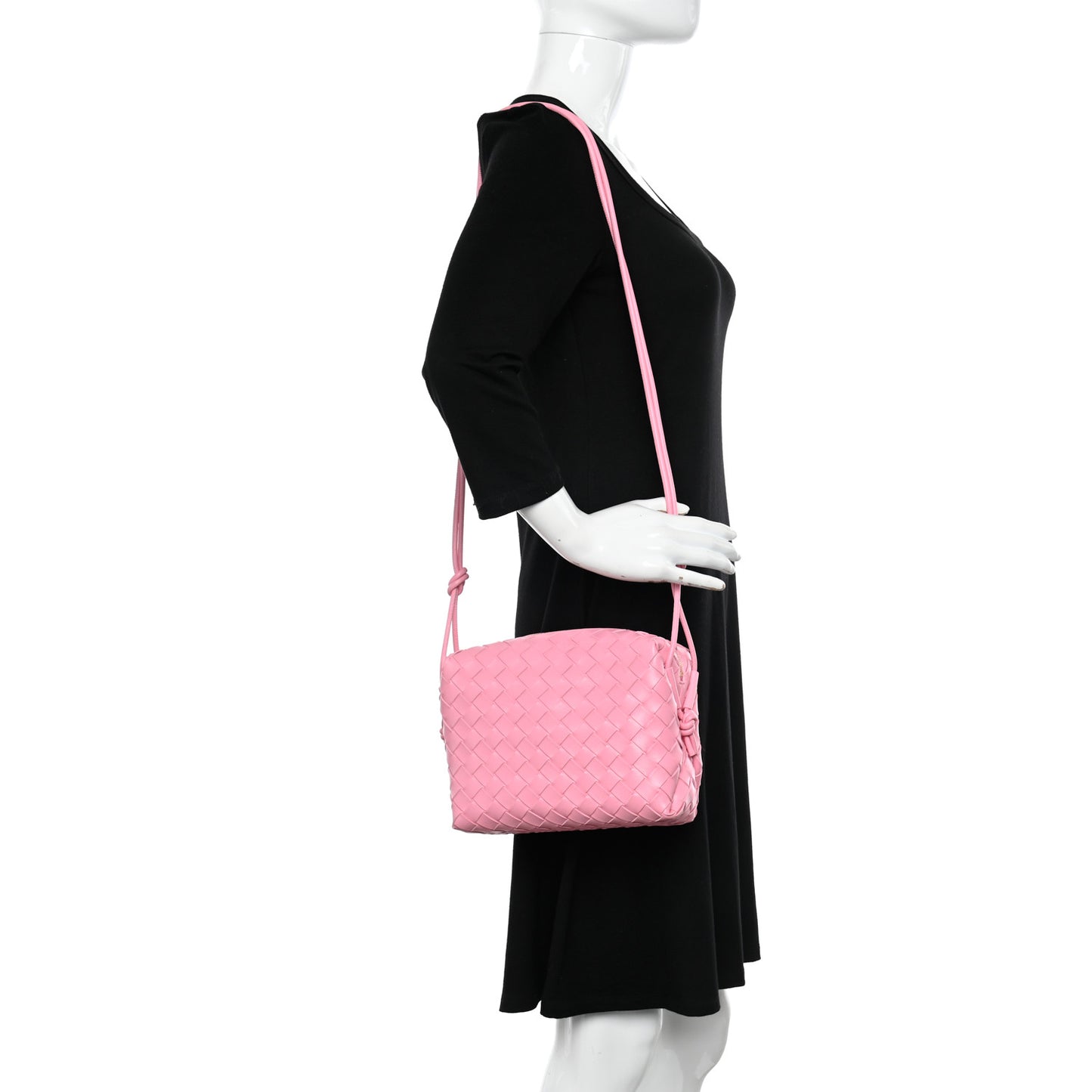 Nappa Intrecciato Small Loop Camera Bag Ribbon