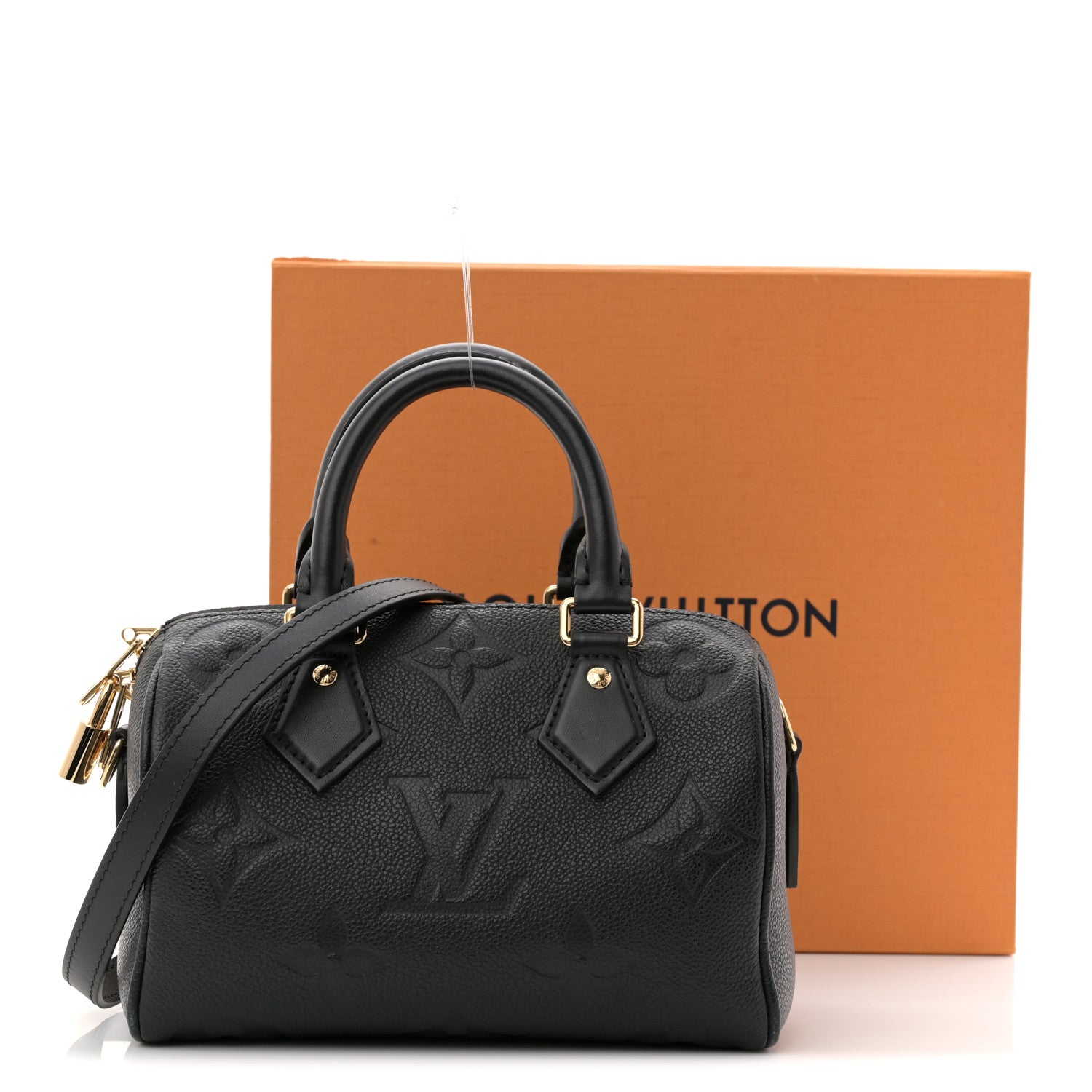 Louis Vuitton Empreinte Monogram Giant Speedy Bandouliere 20 Black 12 of 12