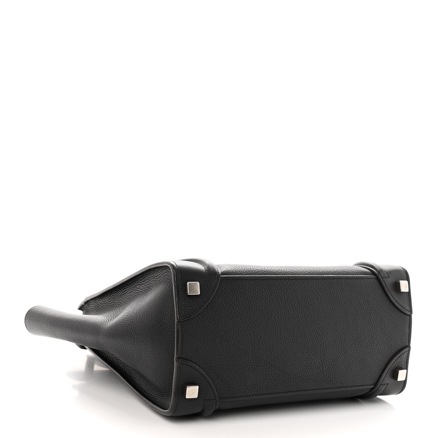 Drummed Calfskin Micro Luggage Black