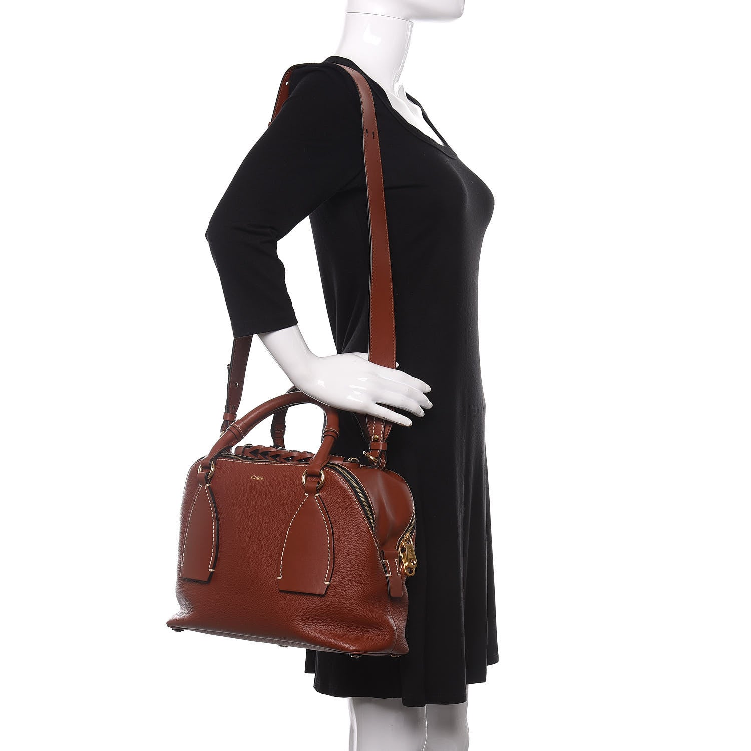 Chloe Calfskin Medium Daria Sepia Brown 2 of 11