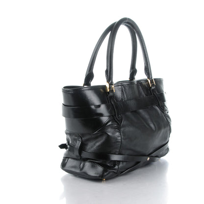 Burberry Lambskin Bridle Calfskin Medium Landscape Lynher Tote Black 3 of 8
