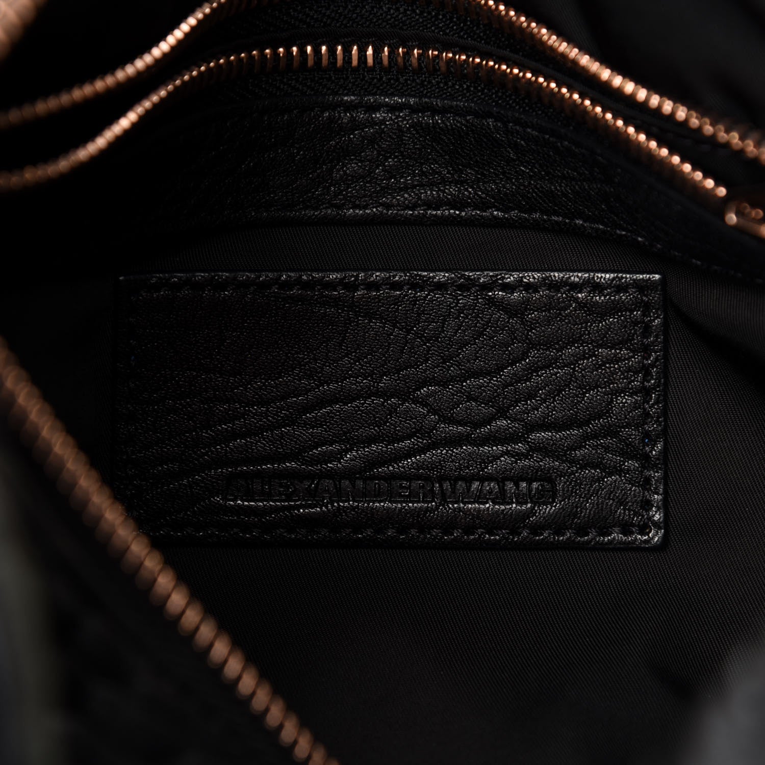 Alexander Wang Pebbled Lambskin Rocco Black Rose Gold Hardware 9 of 10