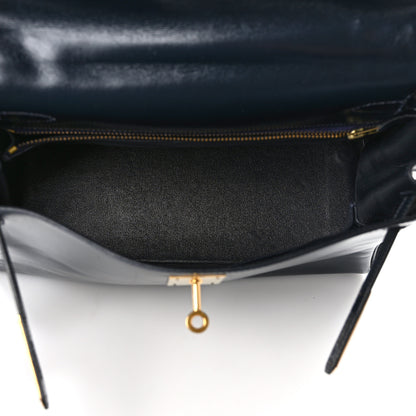 Hermes Box Kelly Retourne 28 Indigo 5 of 12