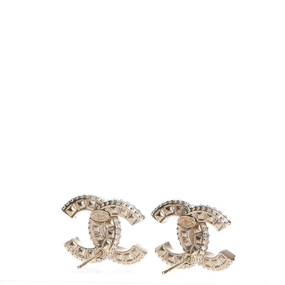 Chanel Crystal CC Earrings Gold 3 of 6