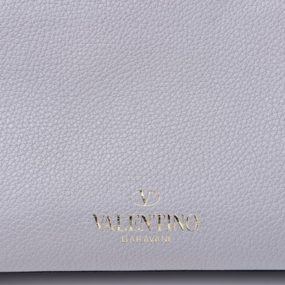 Valentino Garavani Grained Calfskin Small Rockstud Double Bag Pastel Grey 5 of 13
