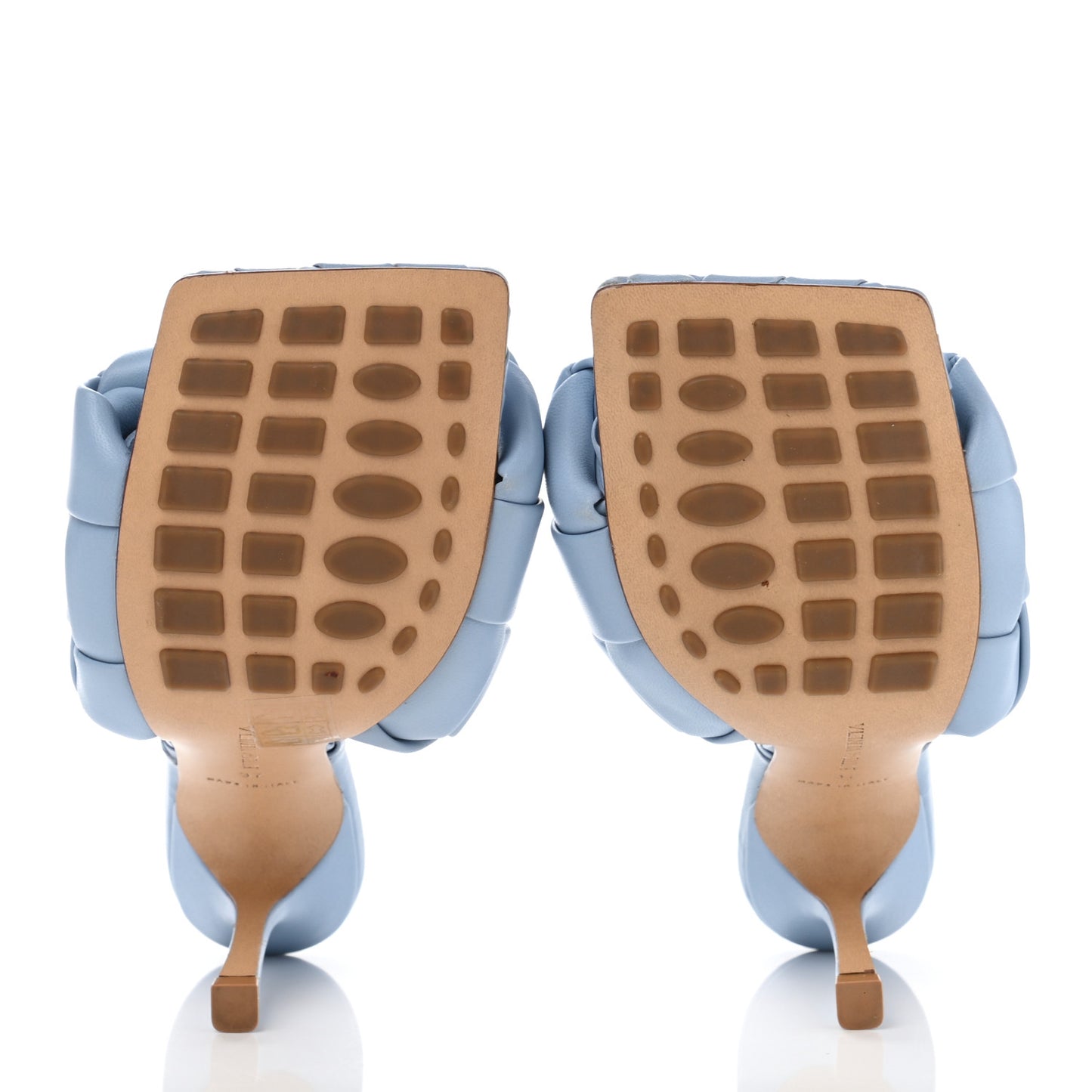 Nappa Maxi Intrecciato Lido Mule Sandals 37 Ice