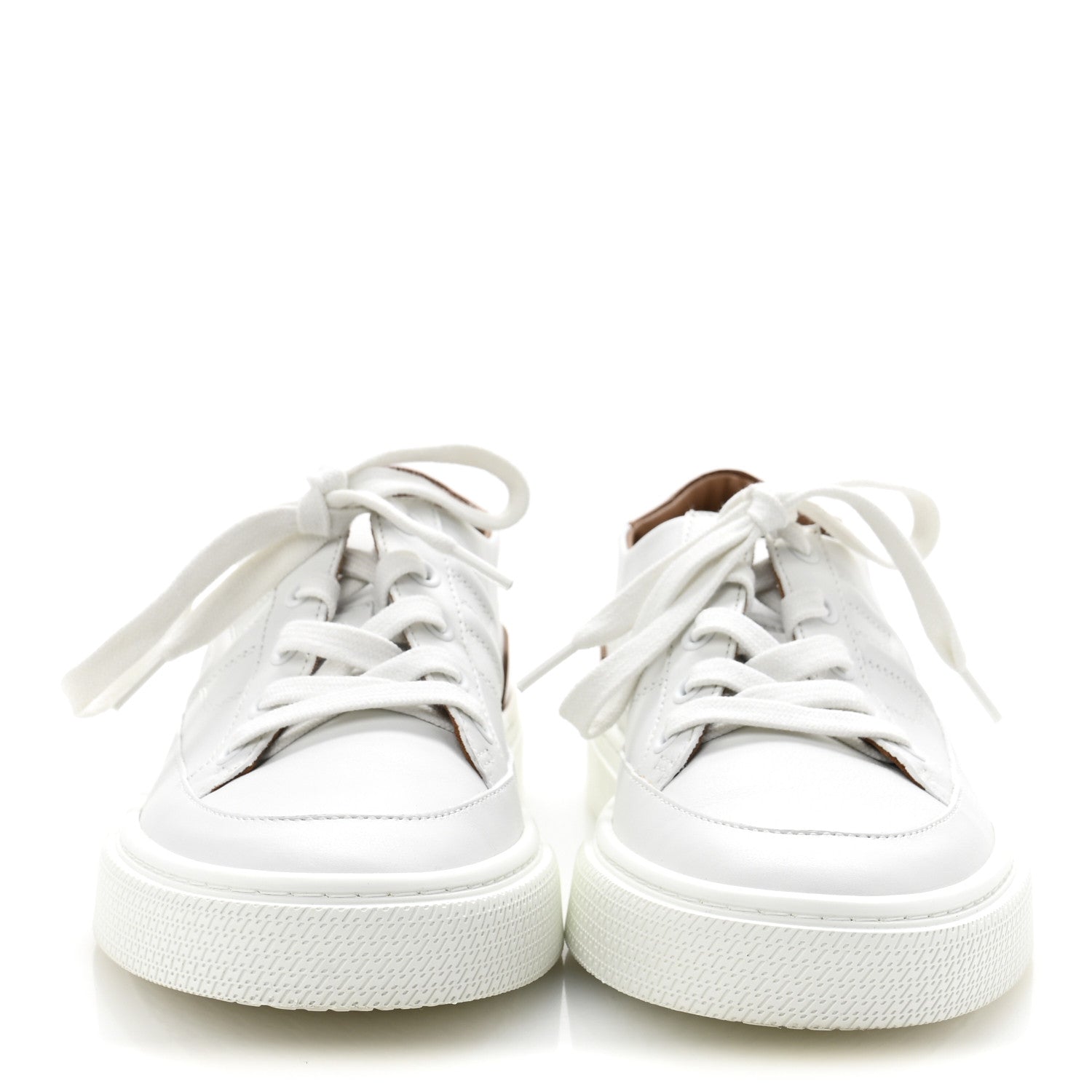 Hermes Matte Niloticus Crocodile Calfskin Deep Sneakers 38 White Marron Alezan 3 of 11