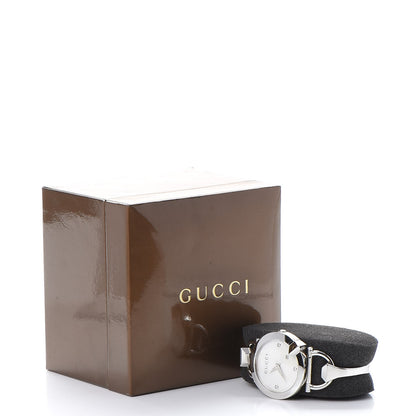 Gucci Stainless Steel Diamond Mother of Pearl 35mm Chiodo Quartz Watch 7 of 7