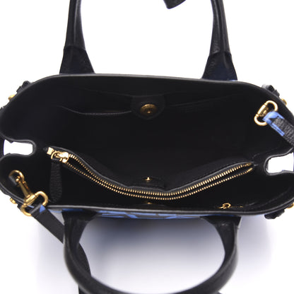 Burberry Grainy Calfskin Graffiti Print Medium Banner Tote Black 5 of 10