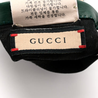 Gucci Calfskin Gloves With Buckle M Green Pink 5 of 12