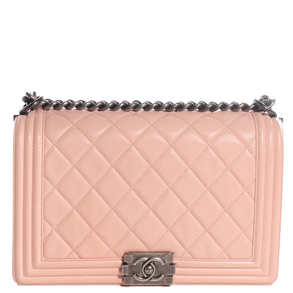 Chanel Calfskin Quilted Large Boy Flap Pink 1 of 8