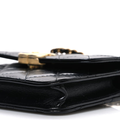 Chanel Calfskin Quilted Perfect Fit Coin Purse With Chain Black 11 of 11