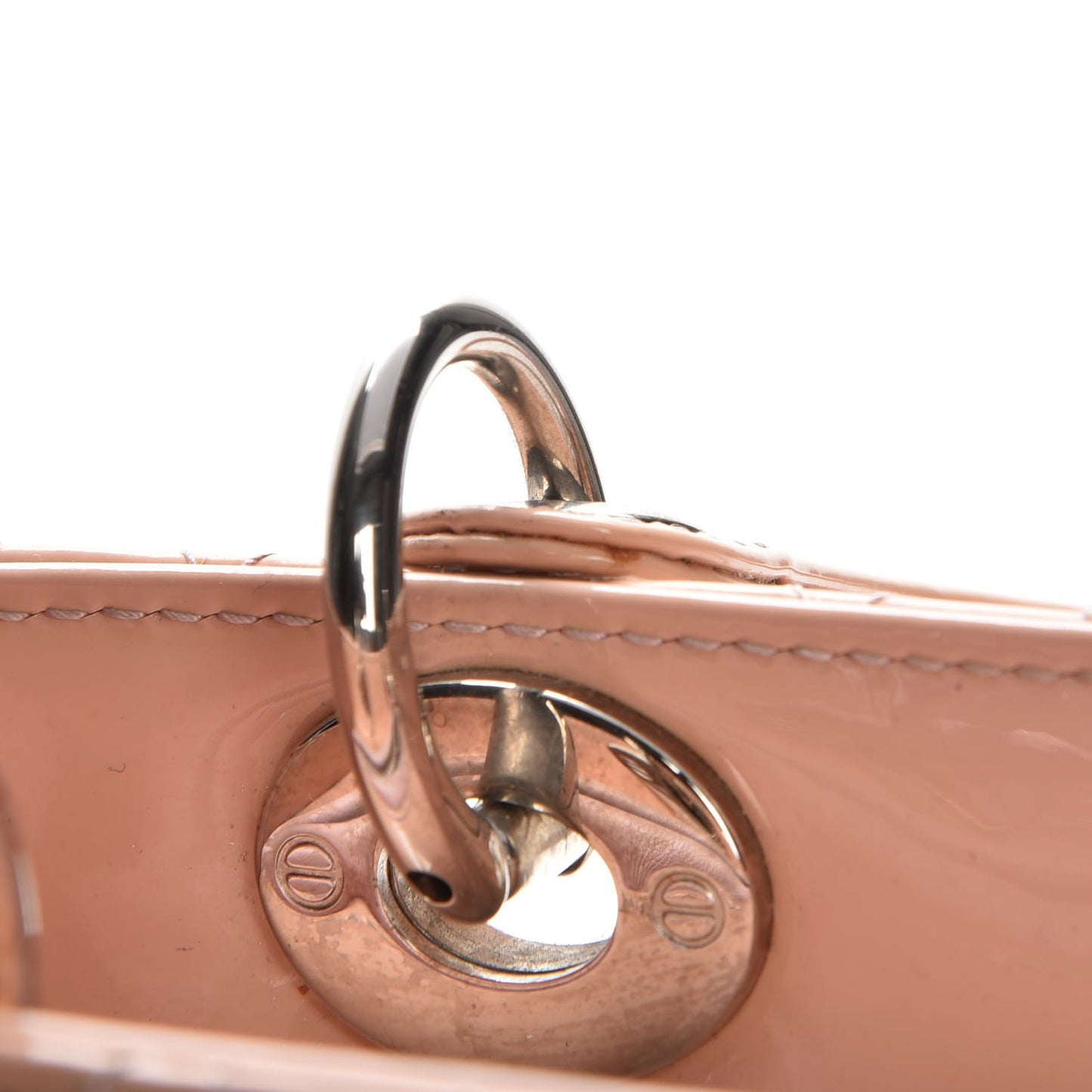 Patent Cannage Medium Lady Dior Light Pink