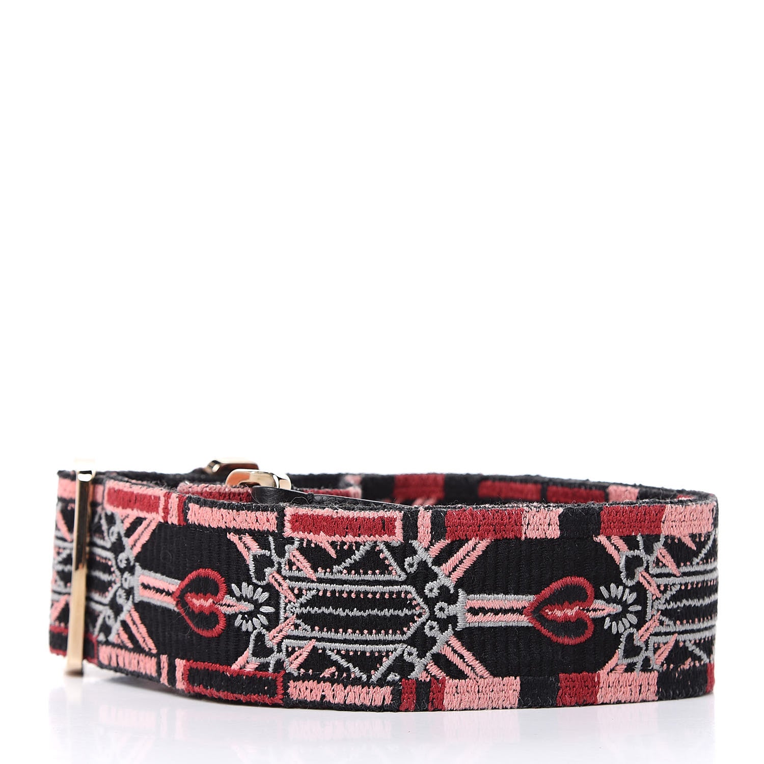 Valentino Garavani Canvas Loveblade Embroidered Rockstud Guitar Strap Multicolor 2 of 5