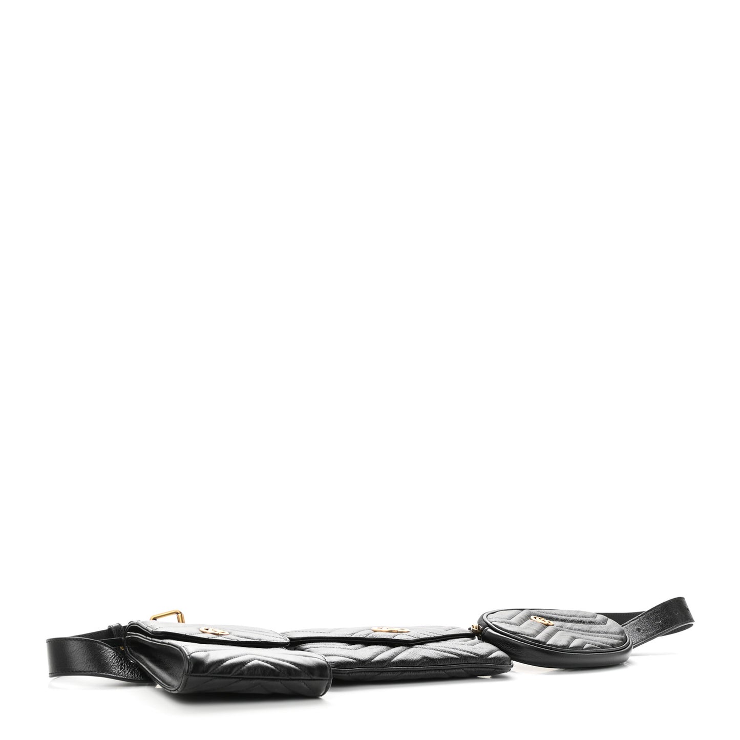 Calfskin Matelasse GG Marmont 2.0 Multi Belt Bag 85 34 Black