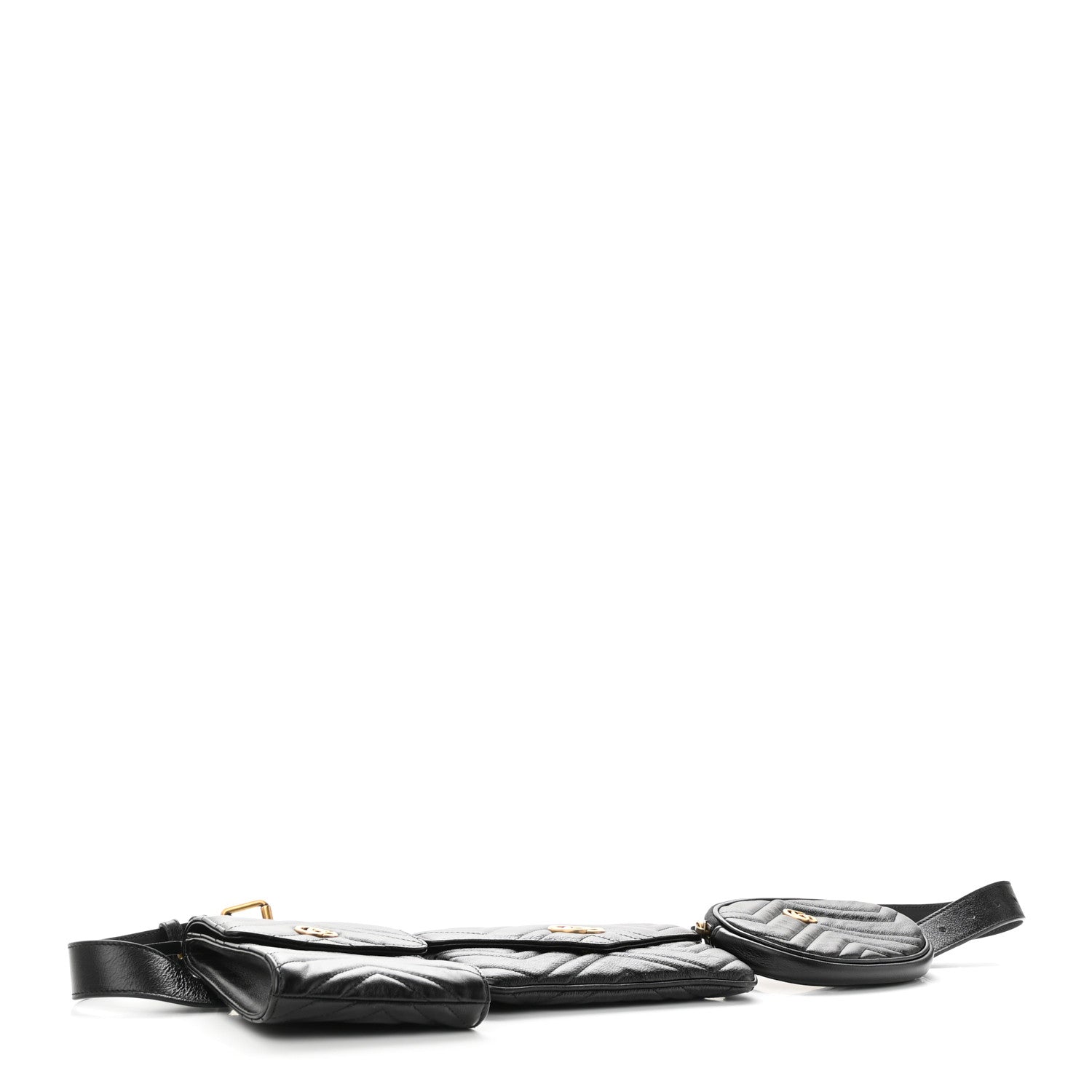 Gucci Calfskin Matelasse GG Marmont 2.0 Multi Belt Bag 85 34 Black 4 of 17