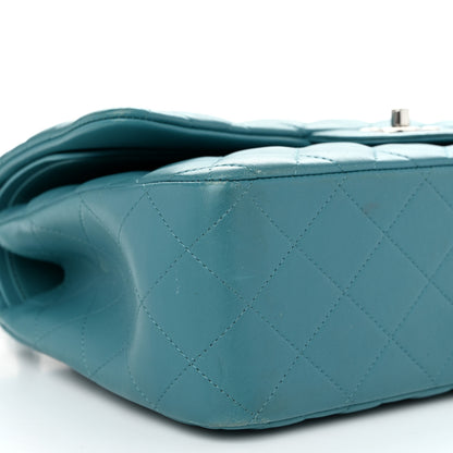 Chanel Lambskin Quilted Jumbo Double Flap Turquoise 9 of 11