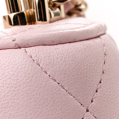 Chanel Lambskin Quilted Vertical Vanity Case With Chain Light Pink 13 of 14