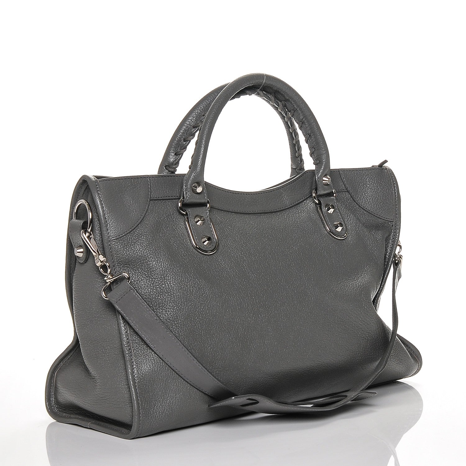 Balenciaga Chevre Silver Metallic Edge Hardware City Gris Acier 3 of 6