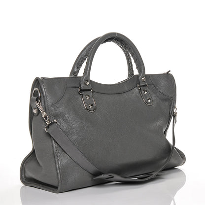 Balenciaga Chevre Silver Metallic Edge Hardware City Gris Acier 3 of 6
