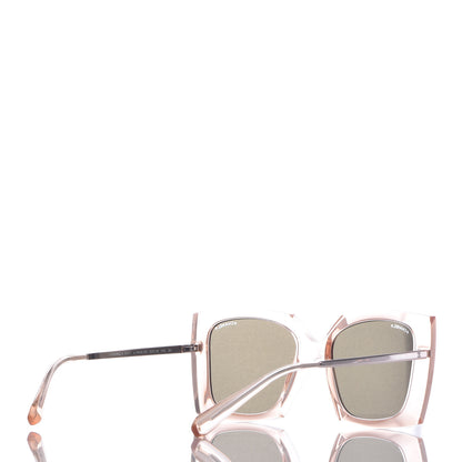 Chanel 18K Pink Gold Mirror Square Sunglasses 6051 Pink 4 of 7