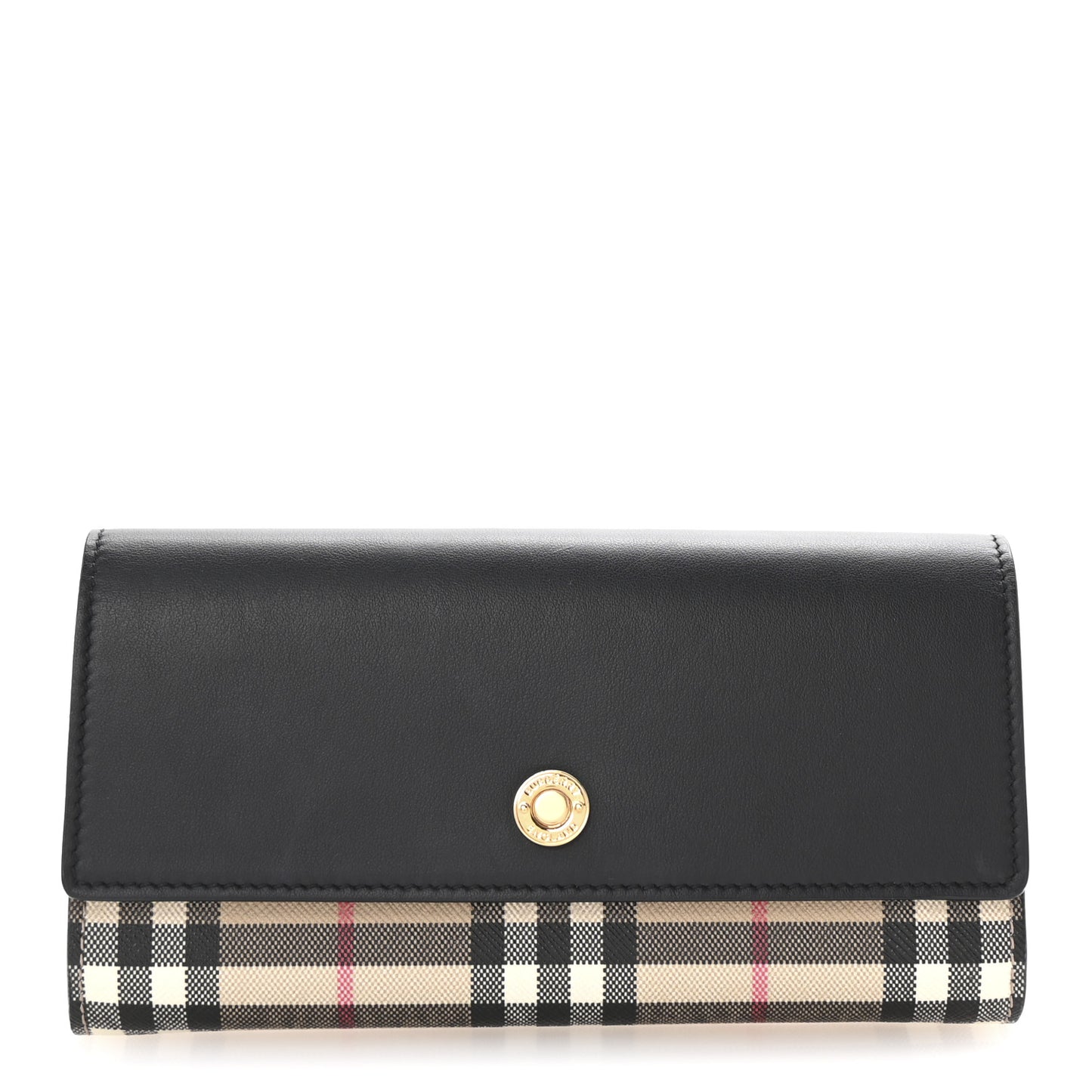 Vintage Check Calfskin Halton Wallet Black