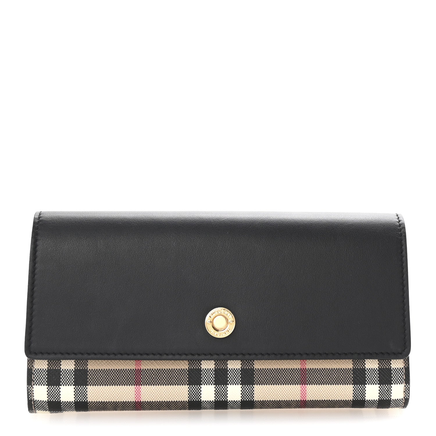 Burberry Vintage Check Calfskin Halton Wallet Black 1 of 7