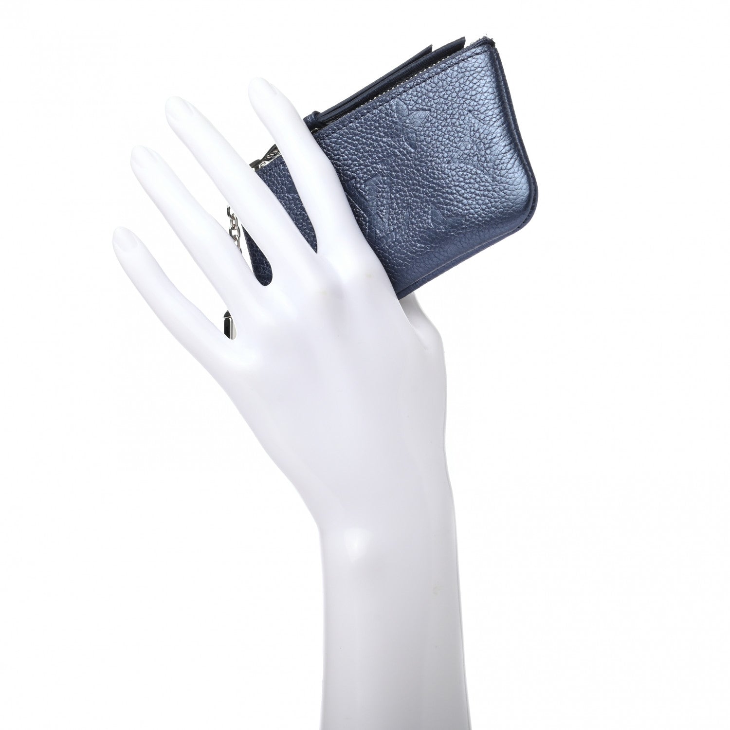 Louis Vuitton Metallic Empreinte Monogram Giant Key Pouch Navy Nacre 2 of 7
