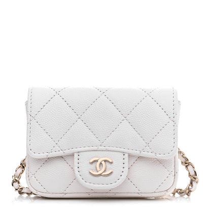 Chanel Caviar Quilted Belt Bag White 1 of 5