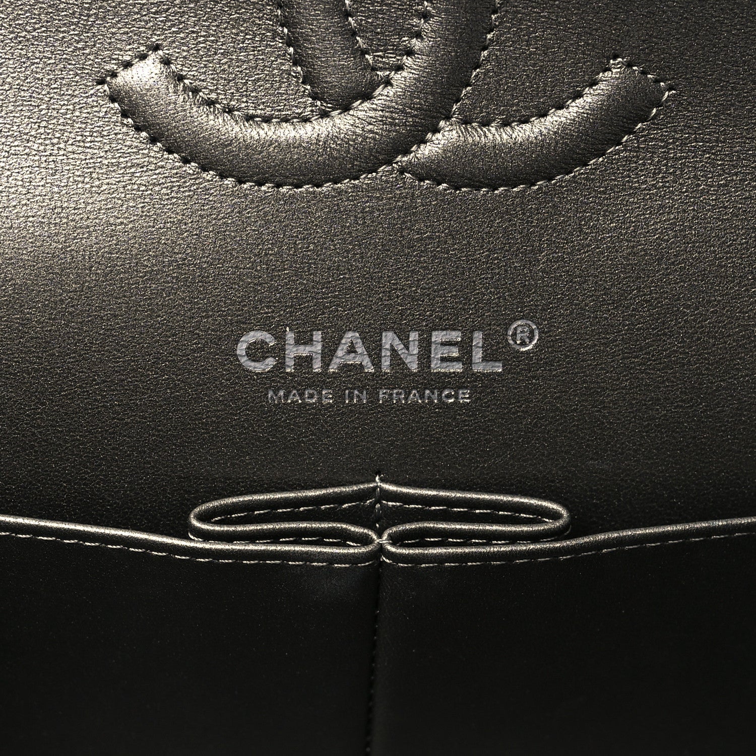 Chanel Metallic Calfskin Quilted Medium Double Flap Ruthenium Ruthenium 6 of 11