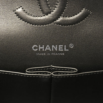 Chanel Metallic Calfskin Quilted Medium Double Flap Ruthenium Ruthenium 6 of 11