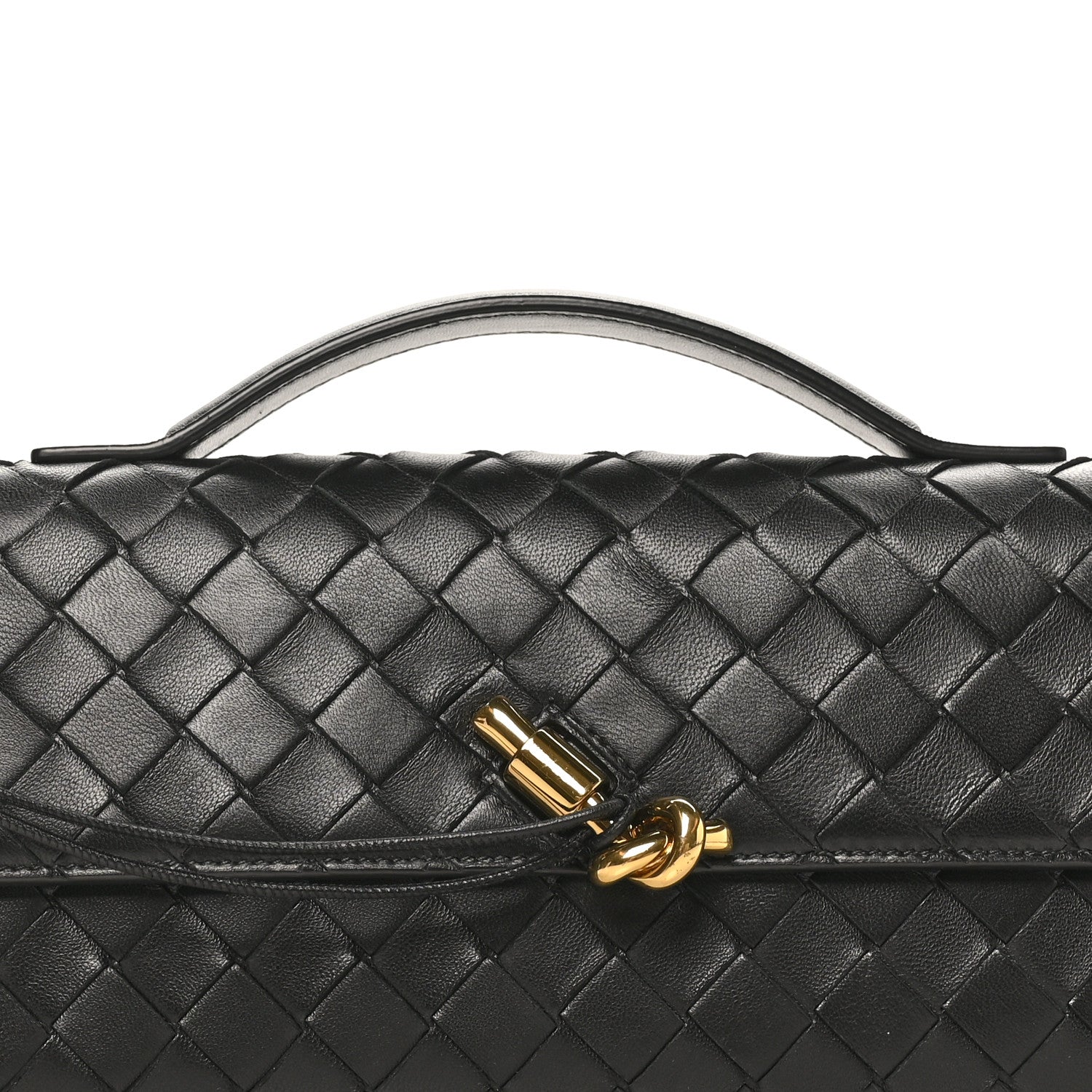 Bottega Veneta Nappa Intrecciato Long Andiamo Top Handle Clutch Black 7 of 7